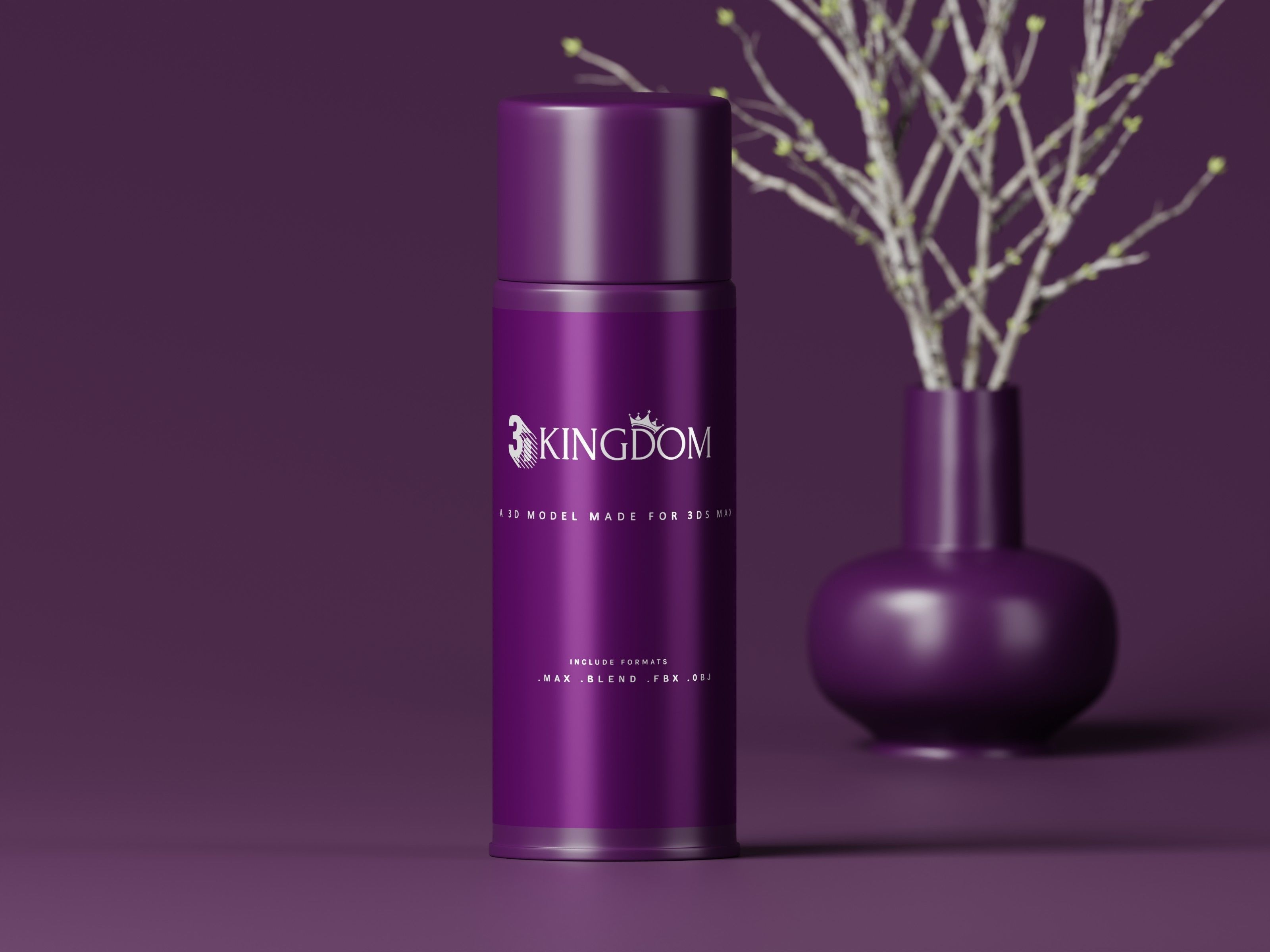 Spray Can 3D model Free low-poly 3D model_1