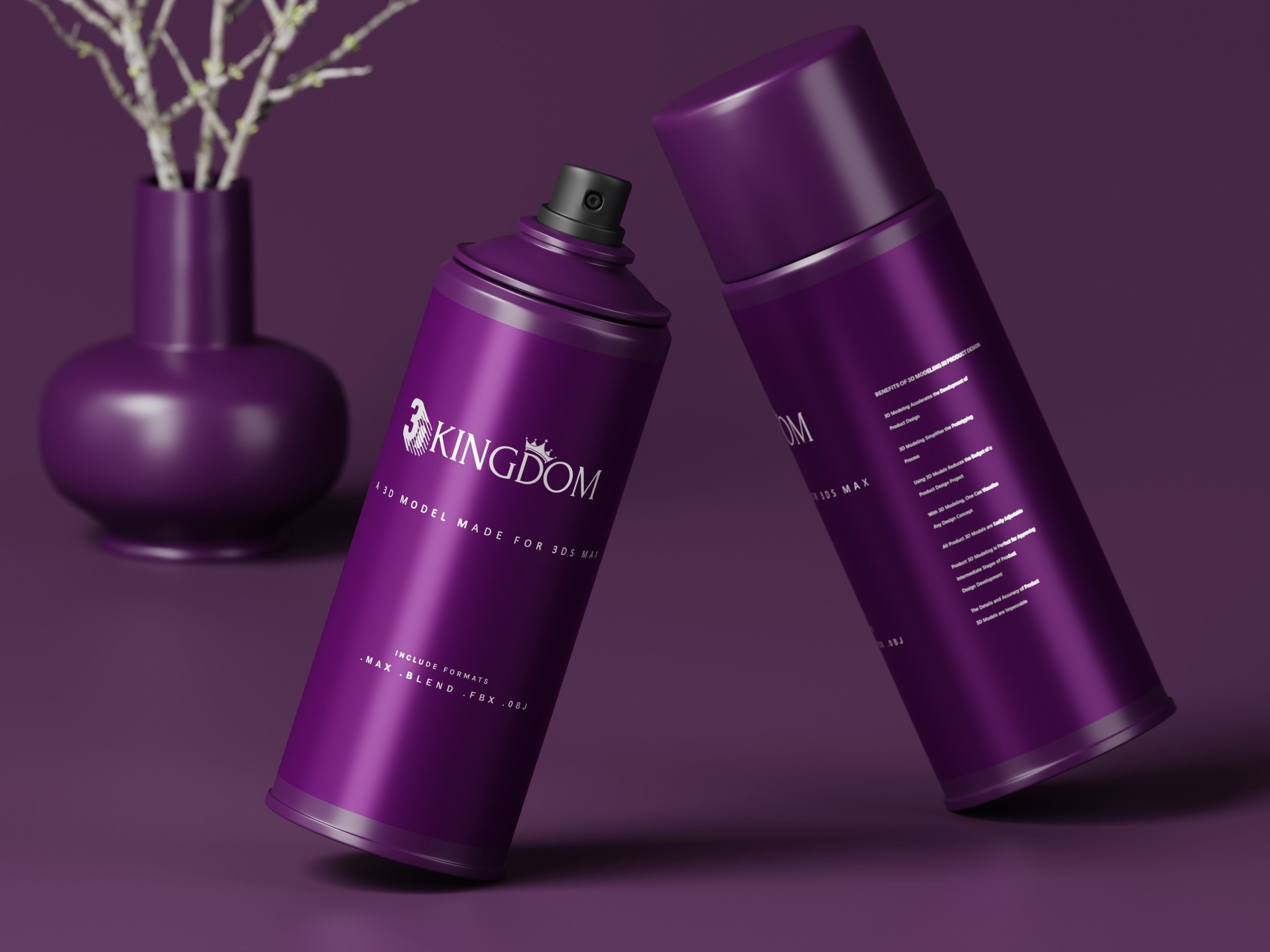 Spray Can 3D model Free low-poly 3D model_3