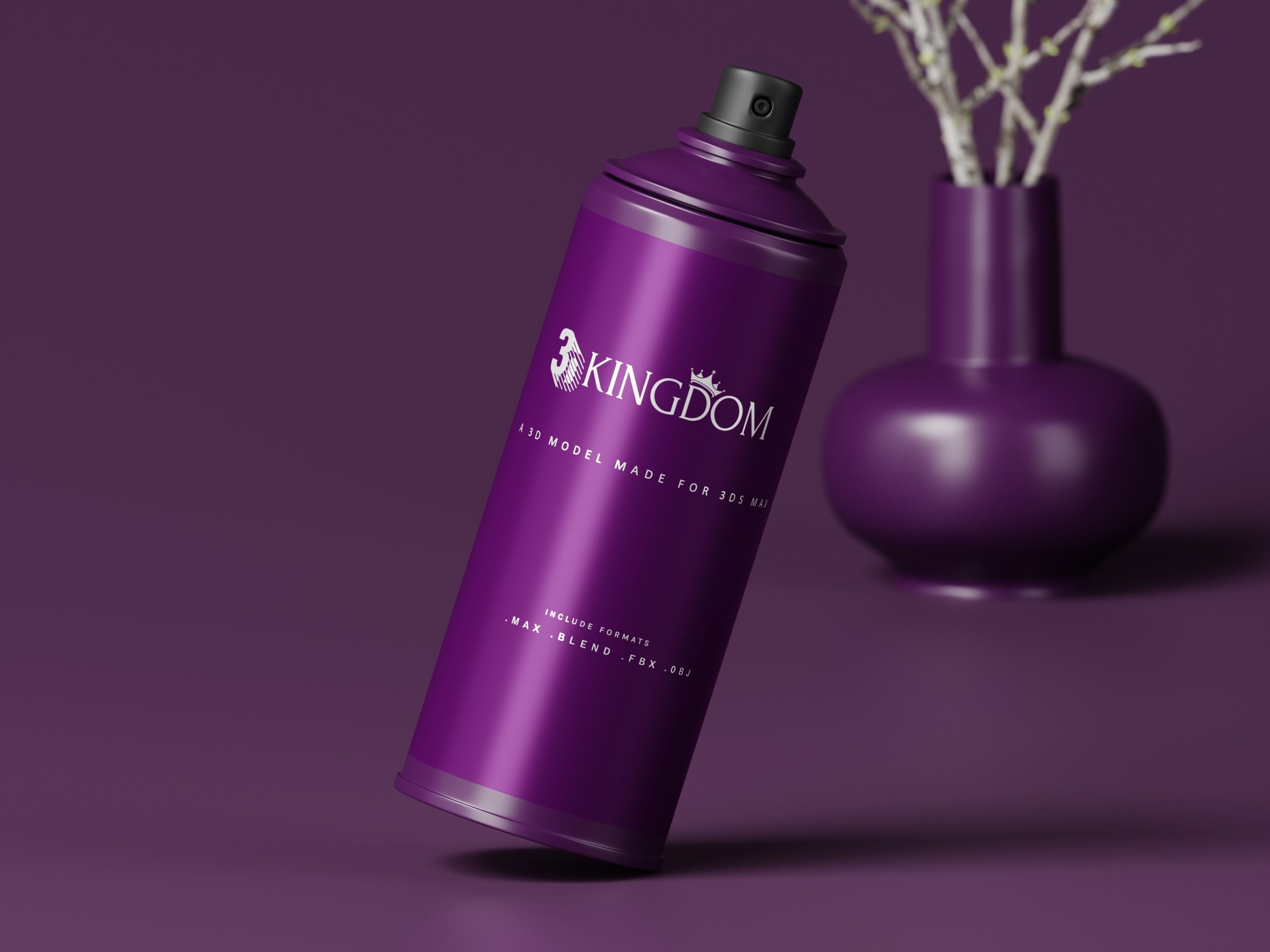 Spray Can 3D model Free low-poly 3D model_2