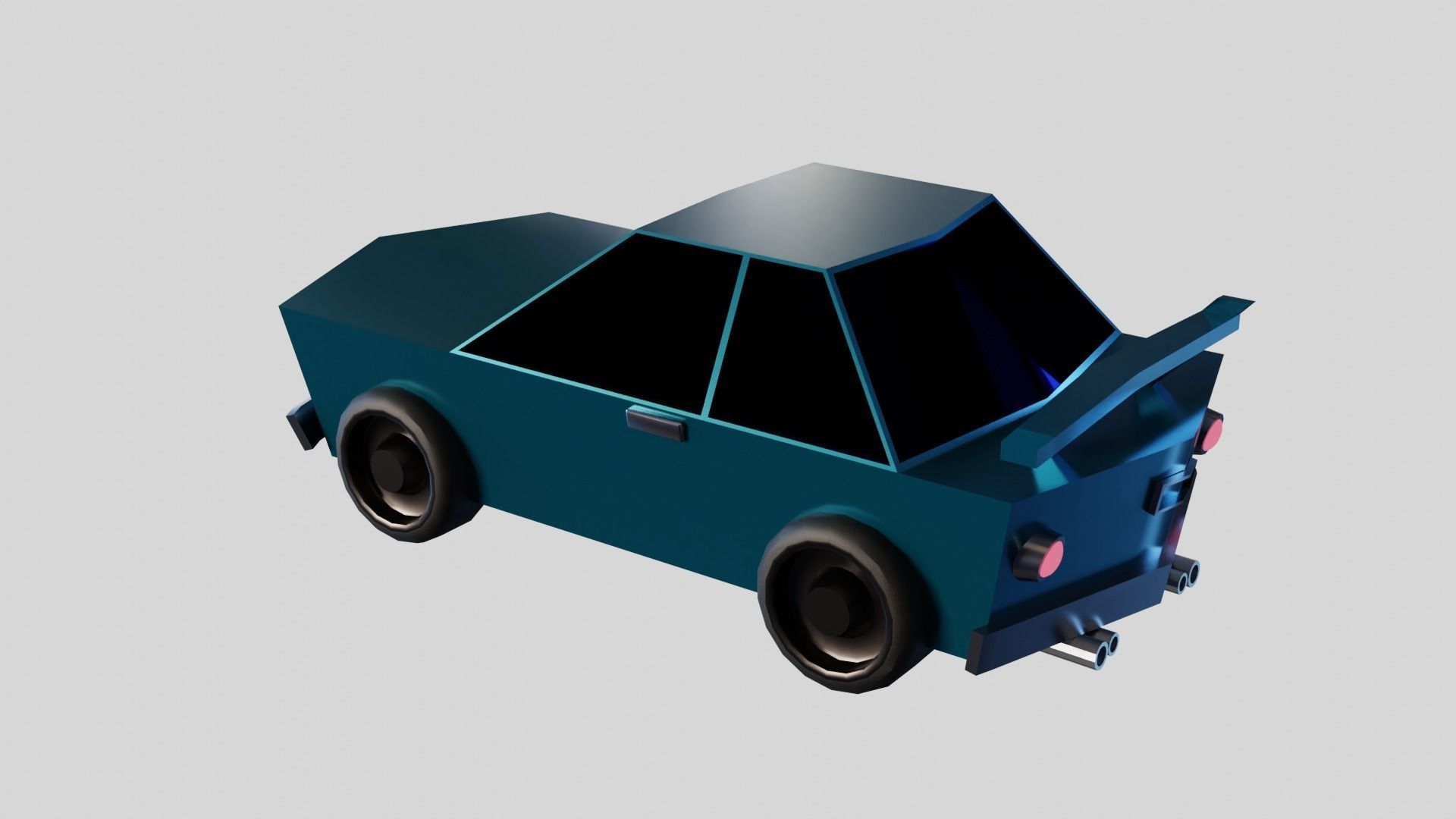 Low Poly Race Car Low-poly 3D model_1