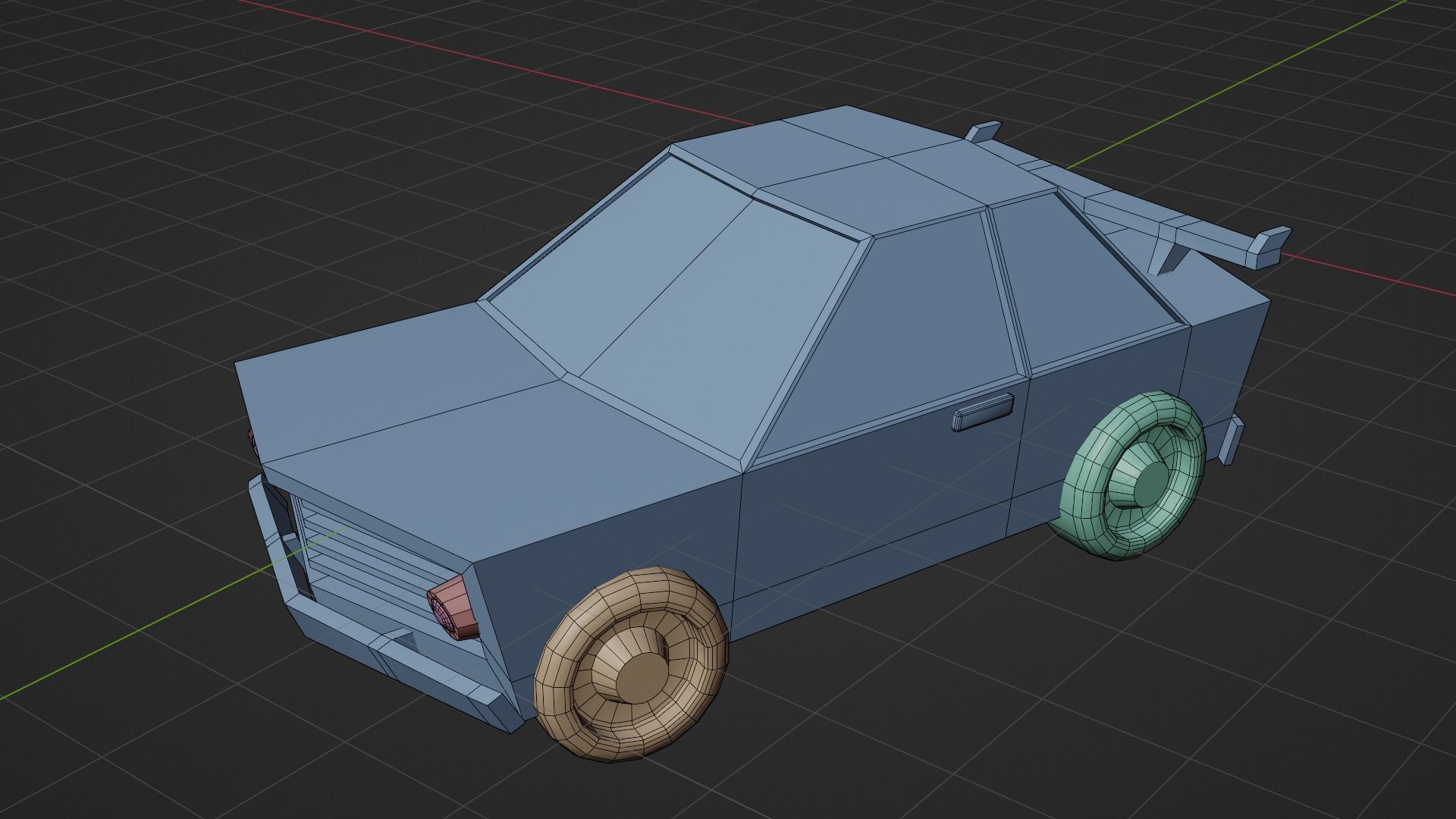 Low Poly Race Car Low-poly 3D model_5
