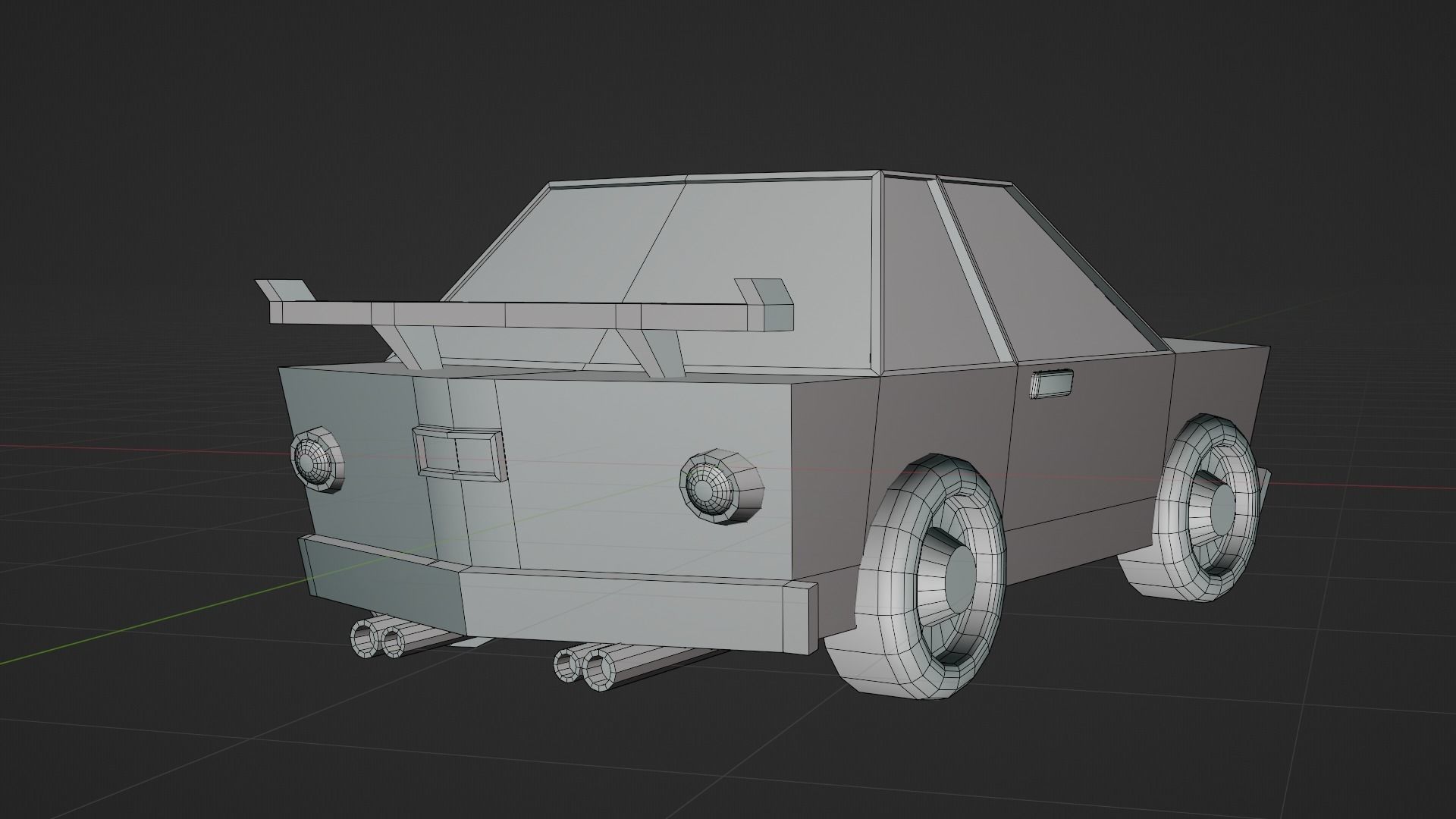 Low Poly Race Car Low-poly 3D model_7