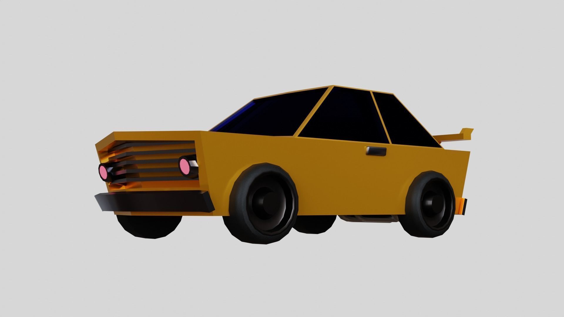 Low Poly Race Car Low-poly 3D model_2