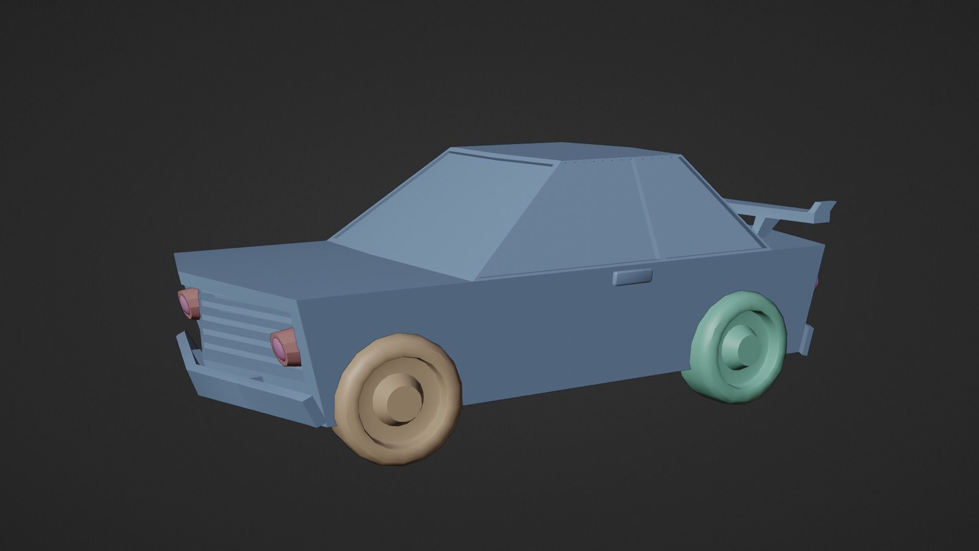 Low Poly Race Car Low-poly 3D model_8