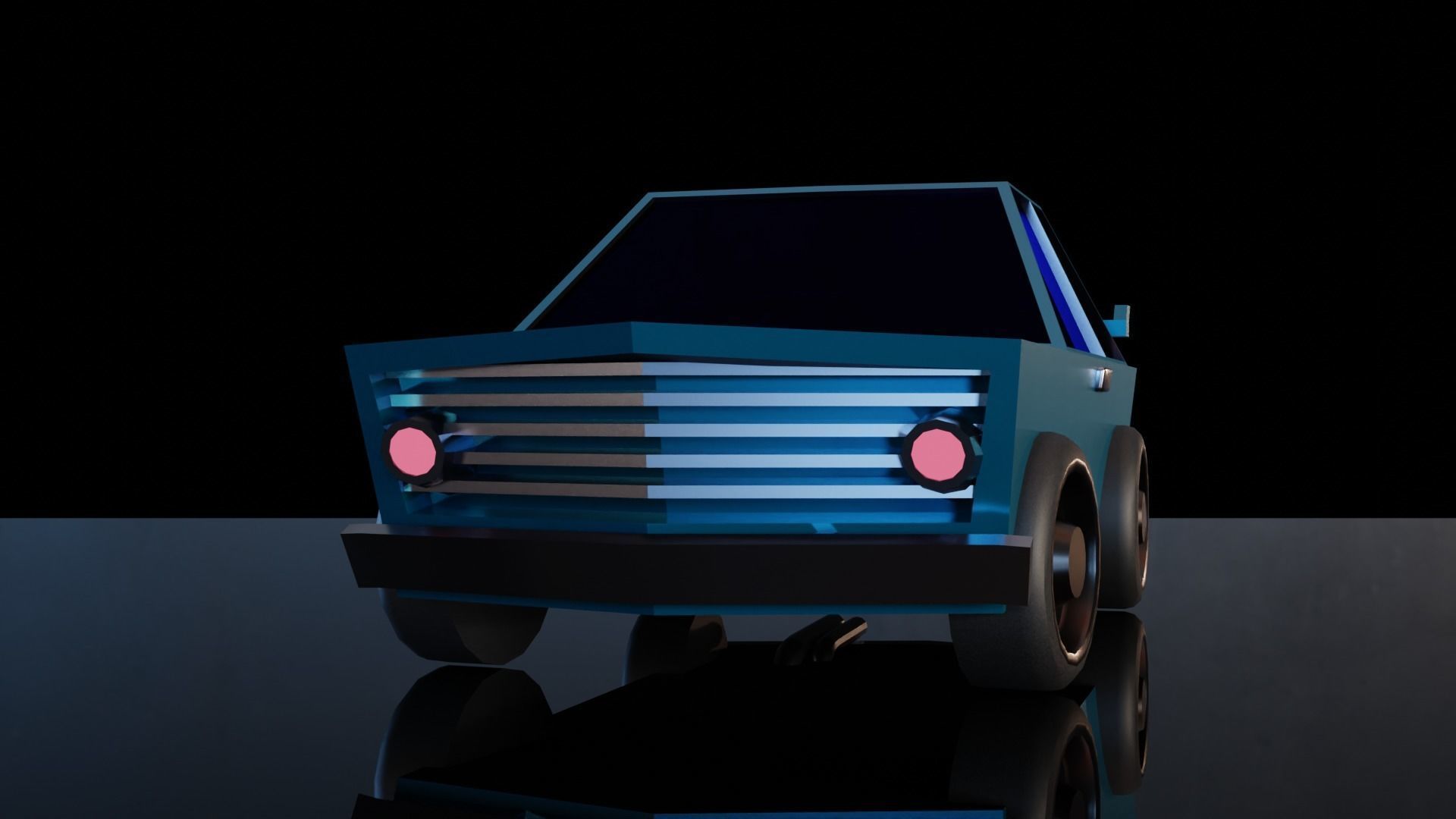 Low Poly Race Car Low-poly 3D model_11