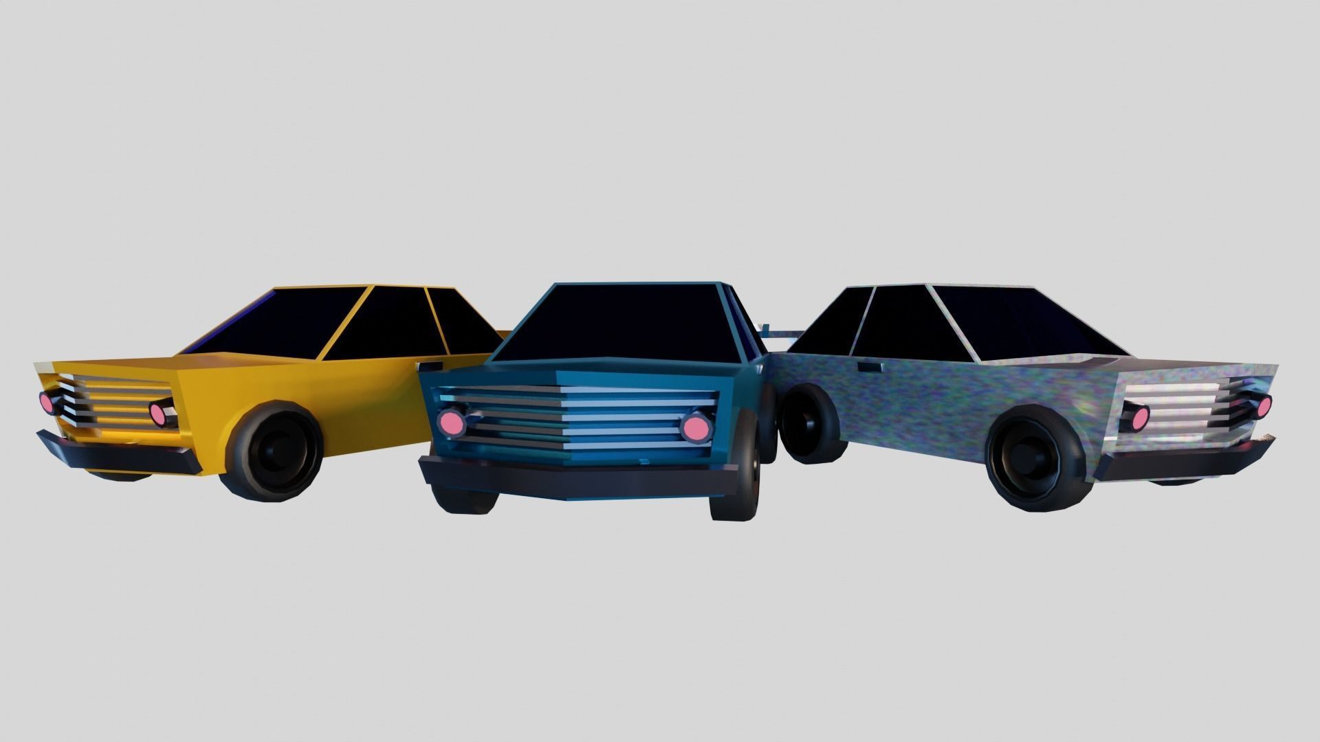 Low Poly Race Car Low-poly 3D model_4