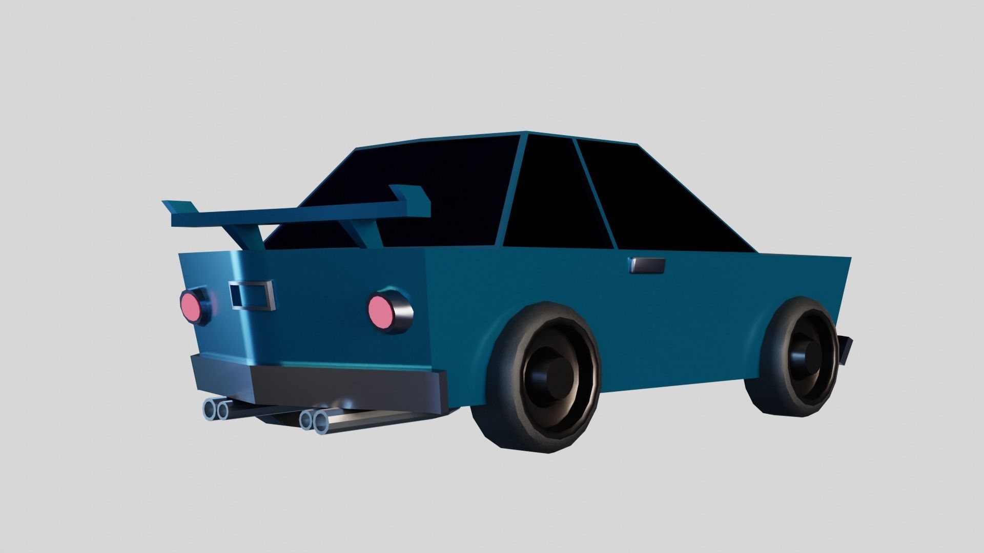 Low Poly Race Car Low-poly 3D model_9