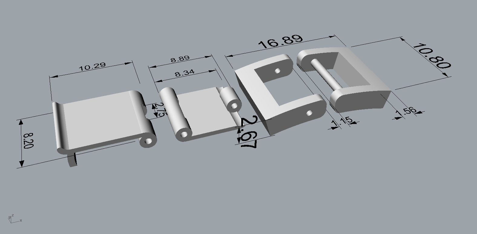 Lock For Chain or Link 3D print model_4