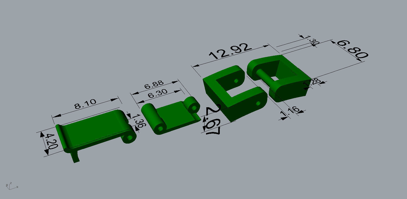Lock For Chain or Link 3D print model_12