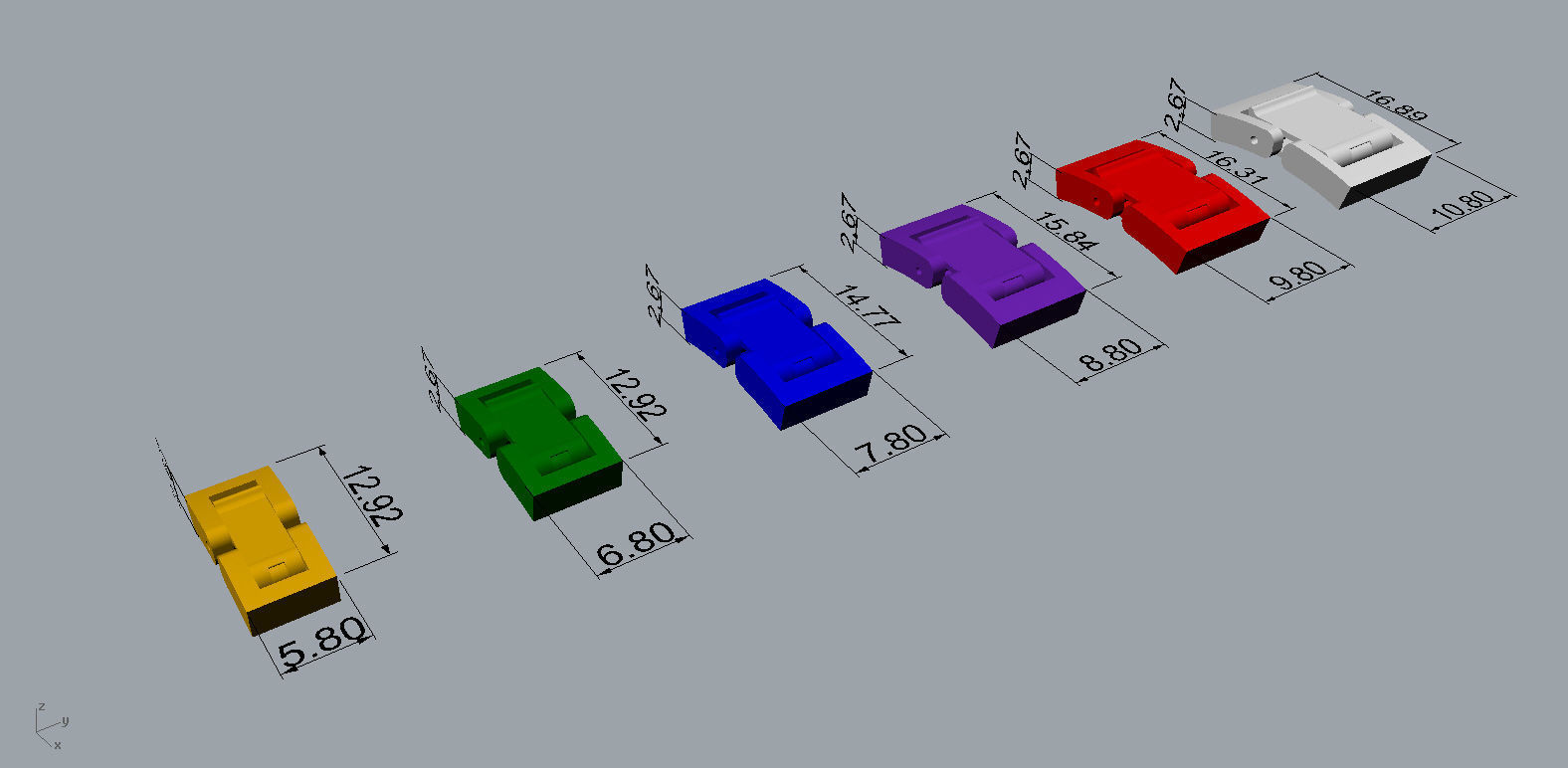 Lock For Chain or Link 3D print model_3