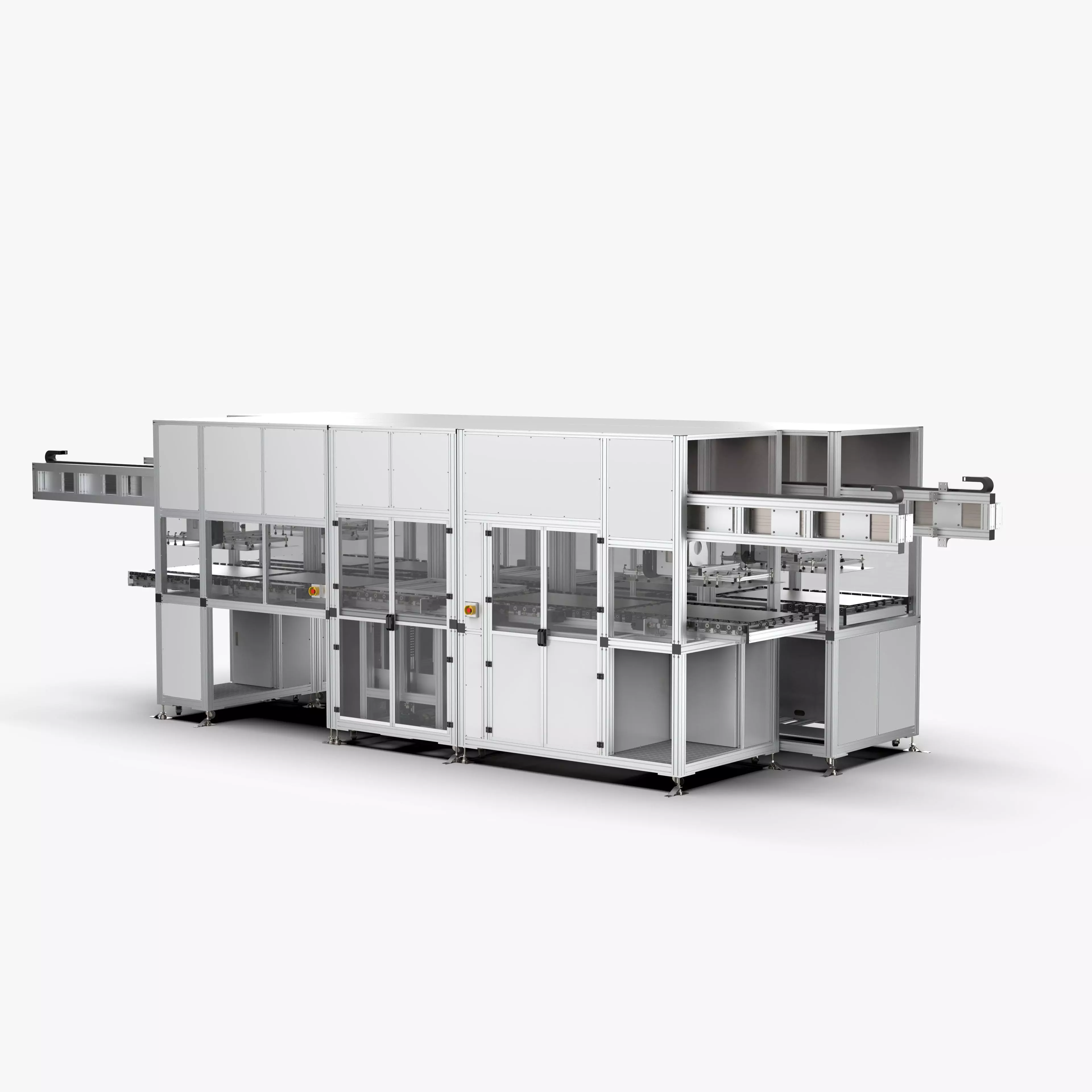 Automatic Panel Temporary Storage Conveyor Line 3D model_0