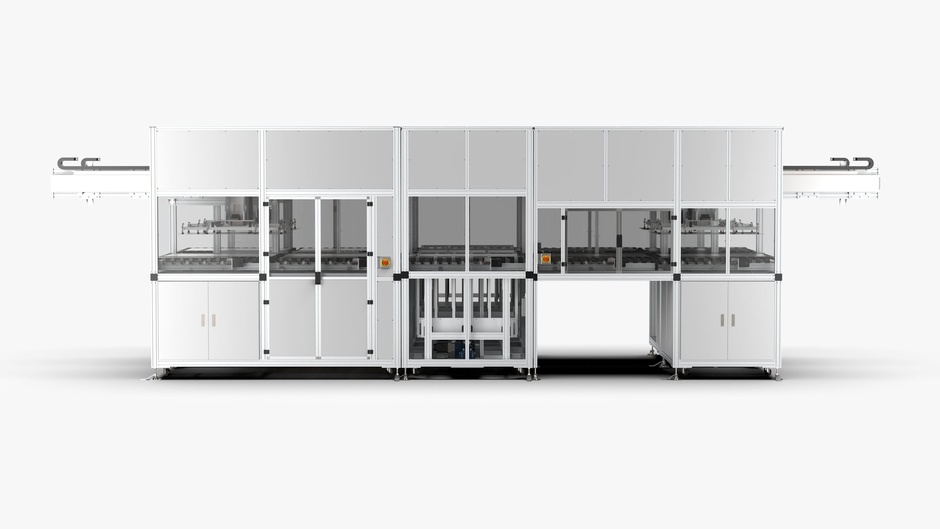 Automatic Panel Temporary Storage Conveyor Line 3D model_7