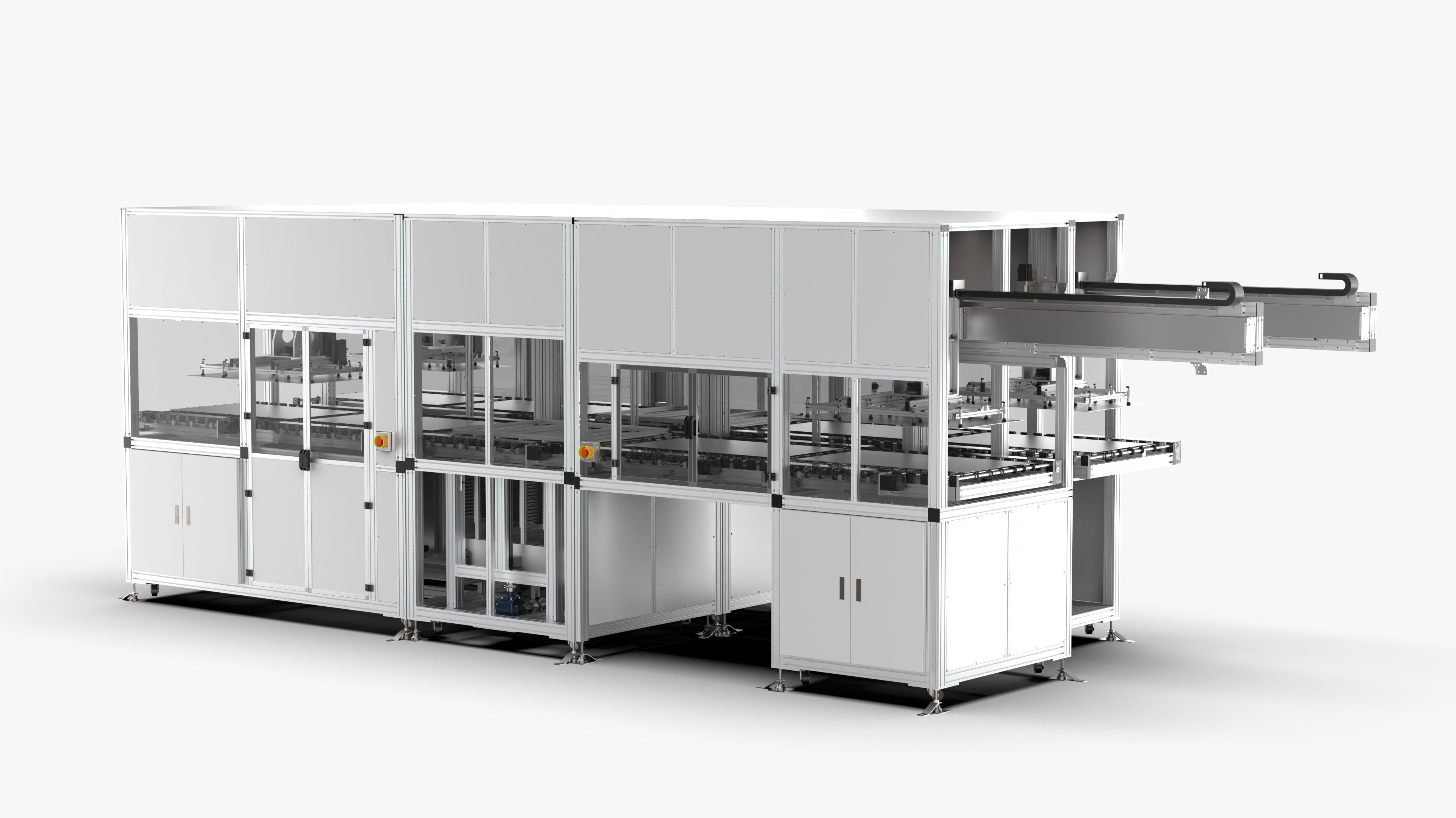 Automatic Panel Temporary Storage Conveyor Line 3D model_2