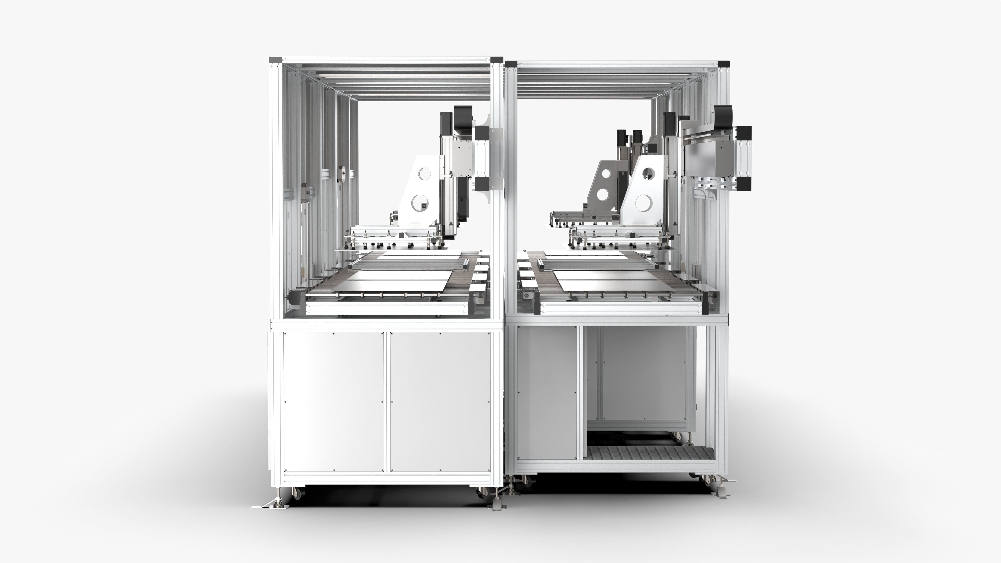 Automatic Panel Temporary Storage Conveyor Line 3D model_6