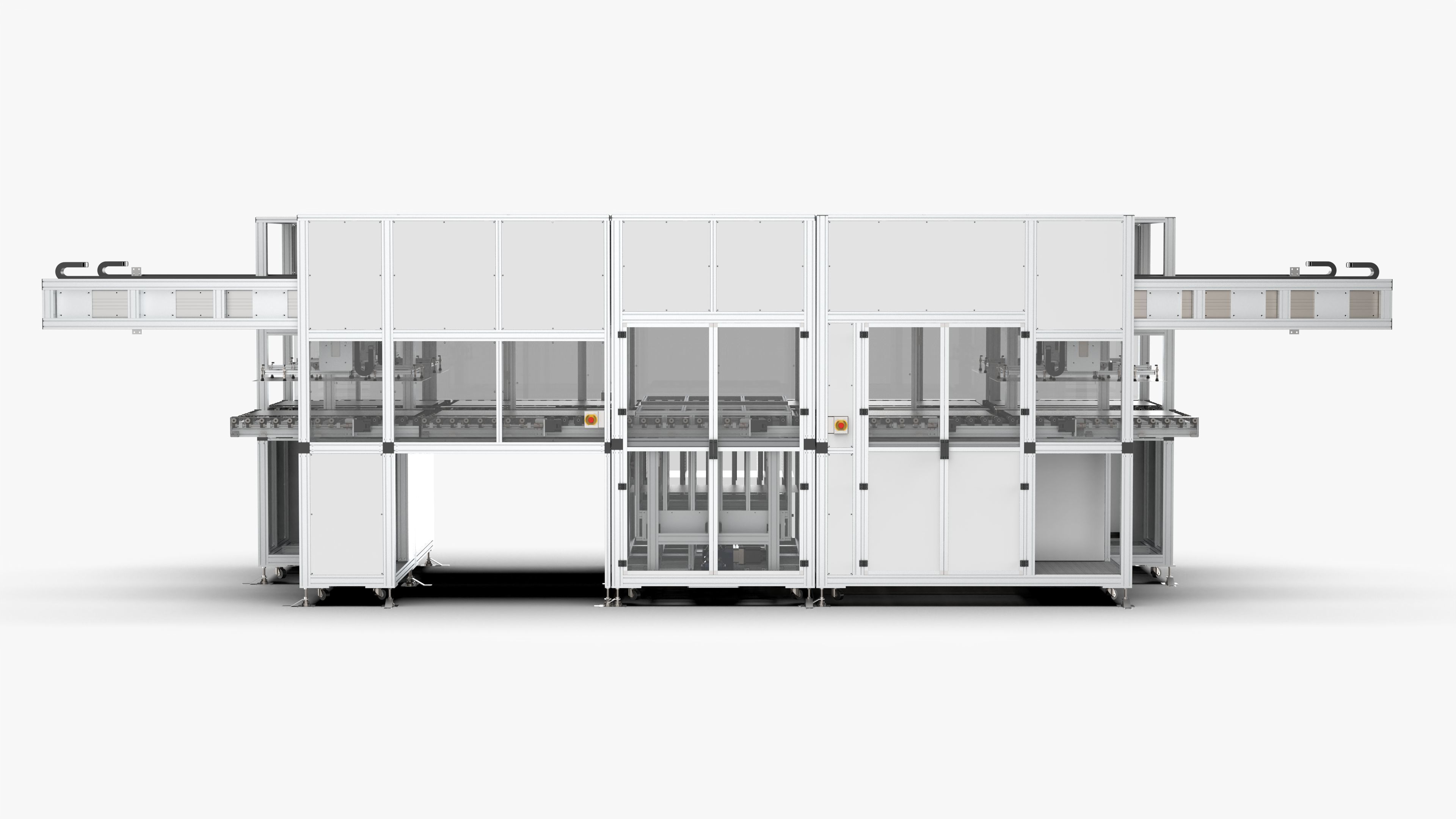 Automatic Panel Temporary Storage Conveyor Line 3D model_5