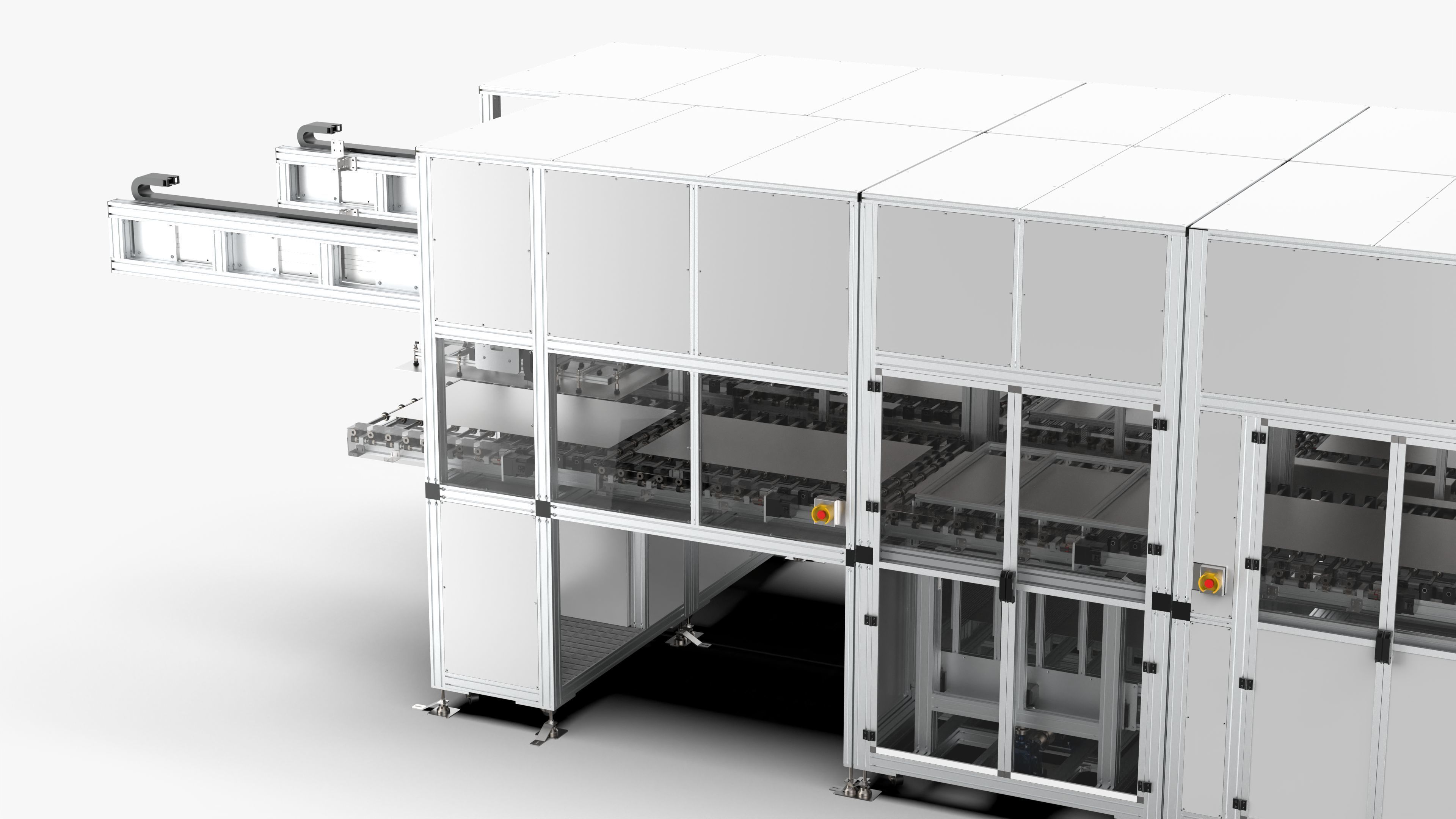 Automatic Panel Temporary Storage Conveyor Line 3D model_11