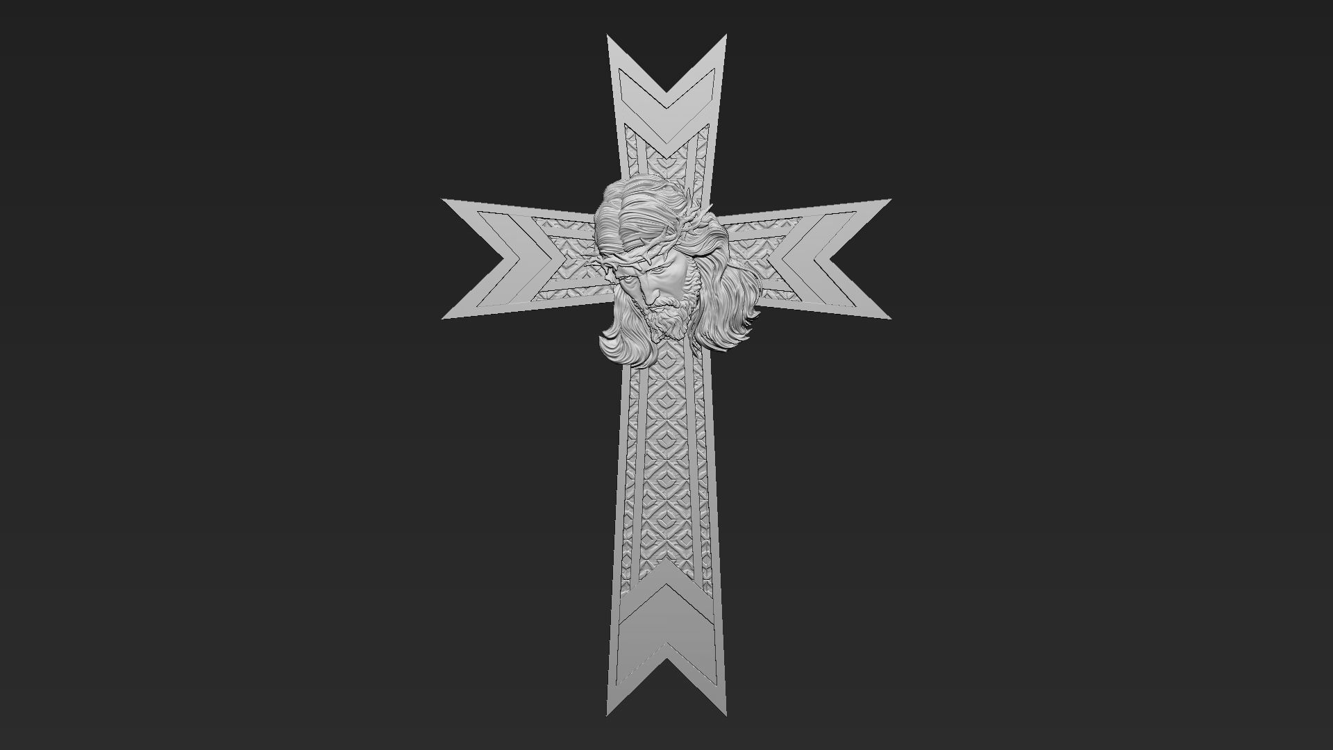 Jesus Cross 08 3D print model_4