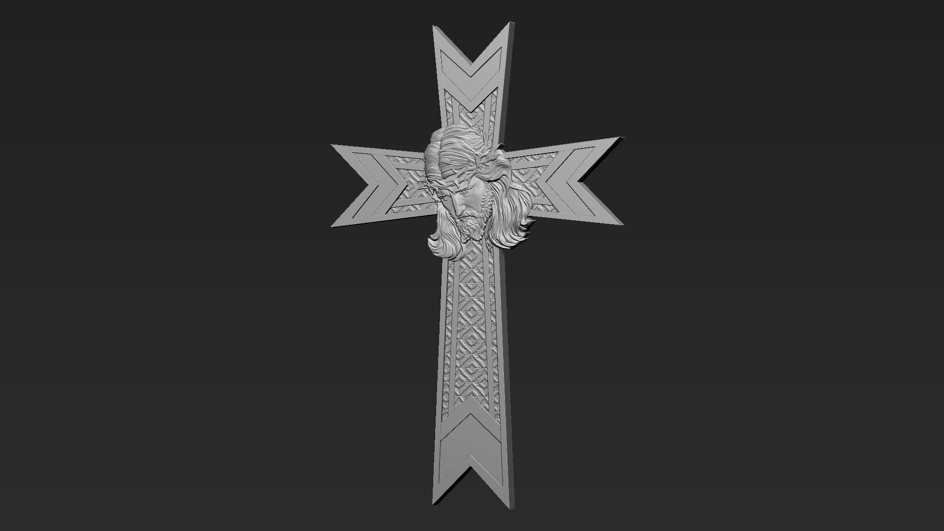 Jesus Cross 08 3D print model_5