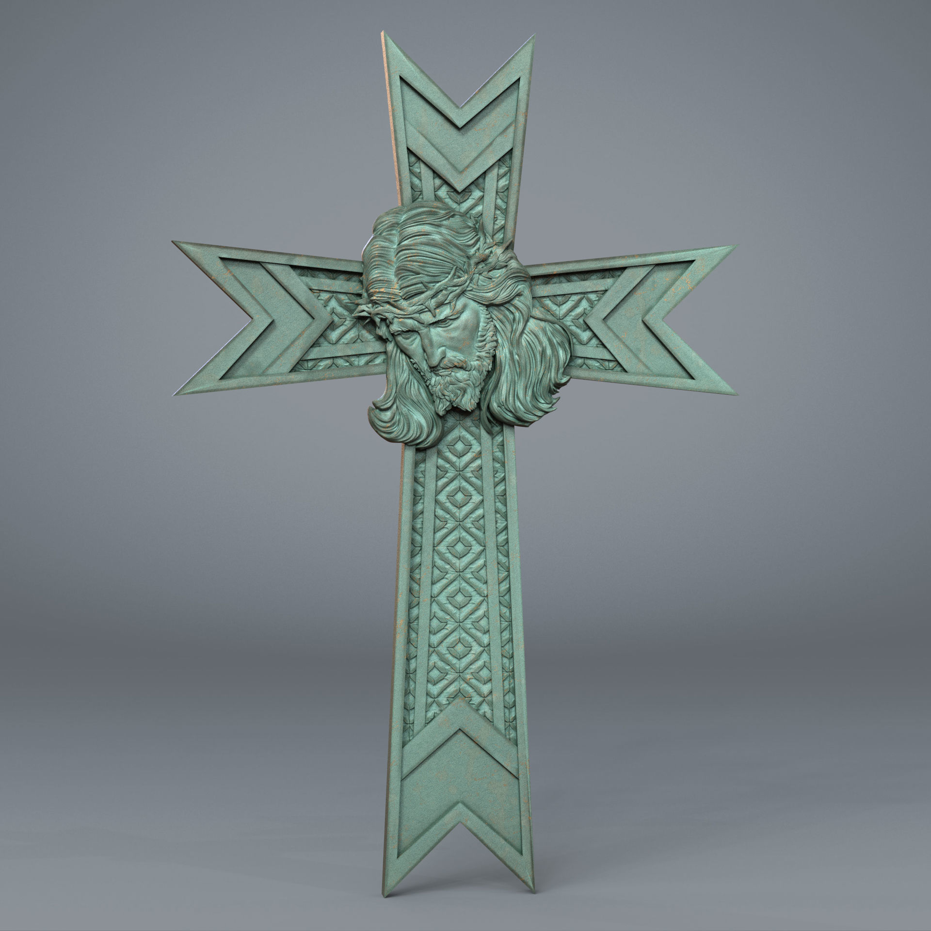 Jesus Cross 08 3D print model_3