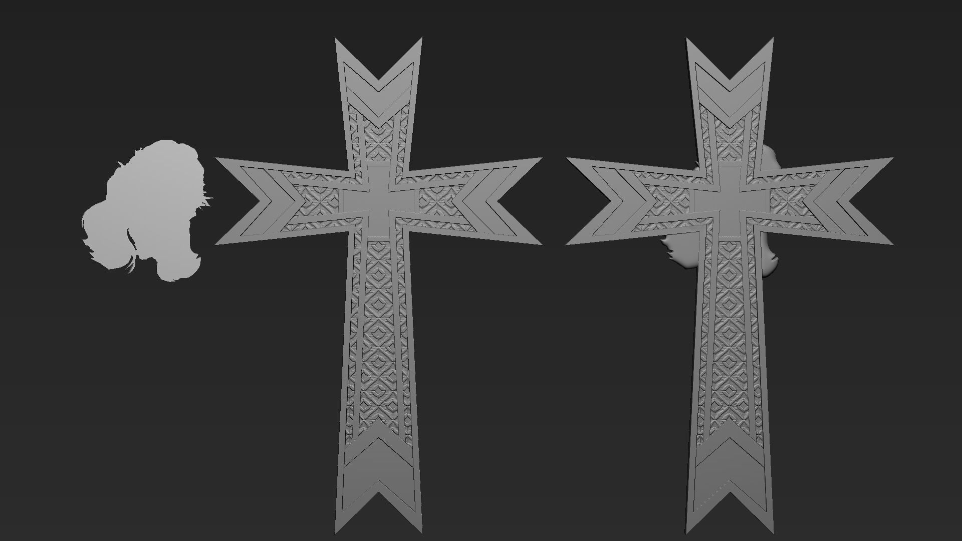 Jesus Cross 08 3D print model_17