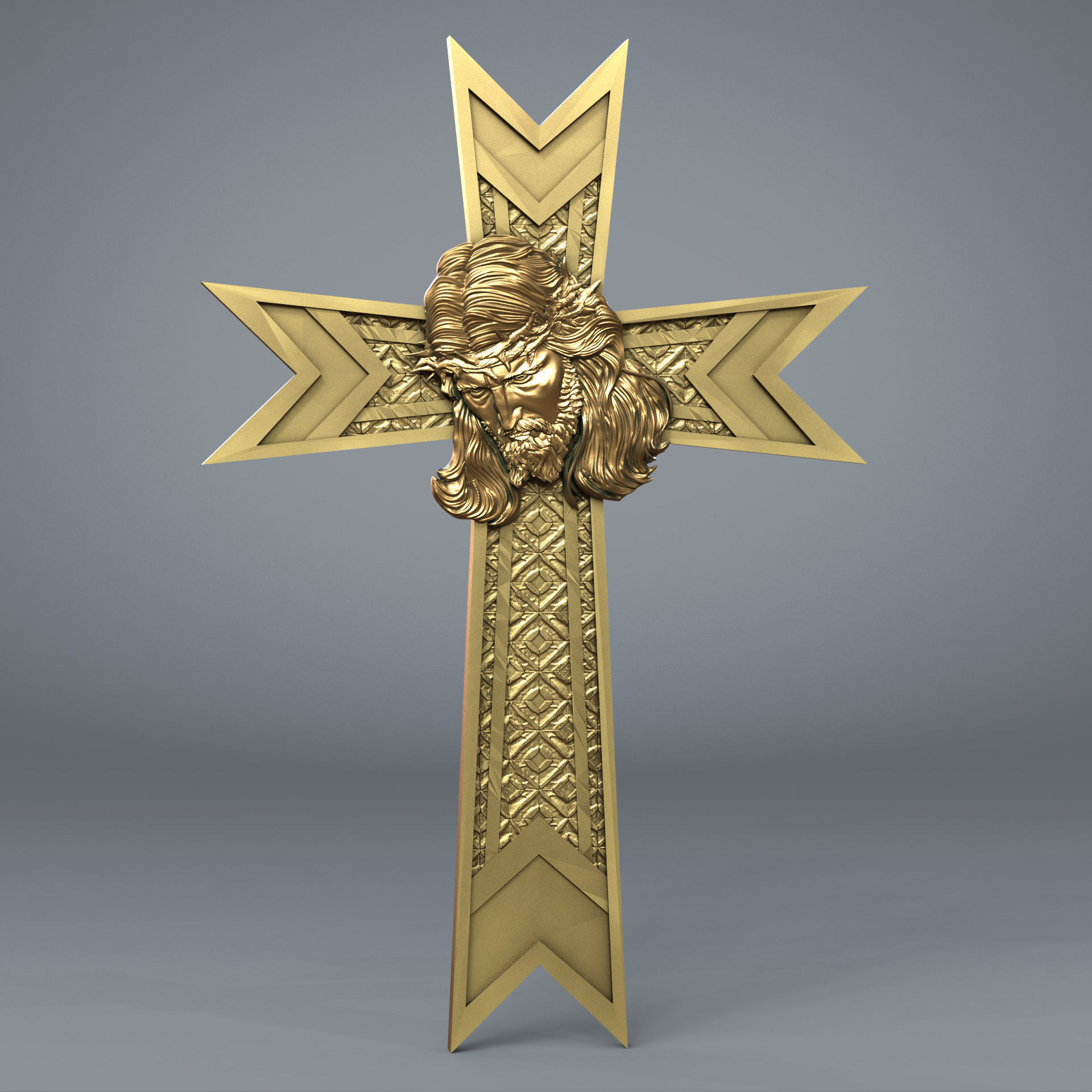 Jesus Cross 08 3D print model_1