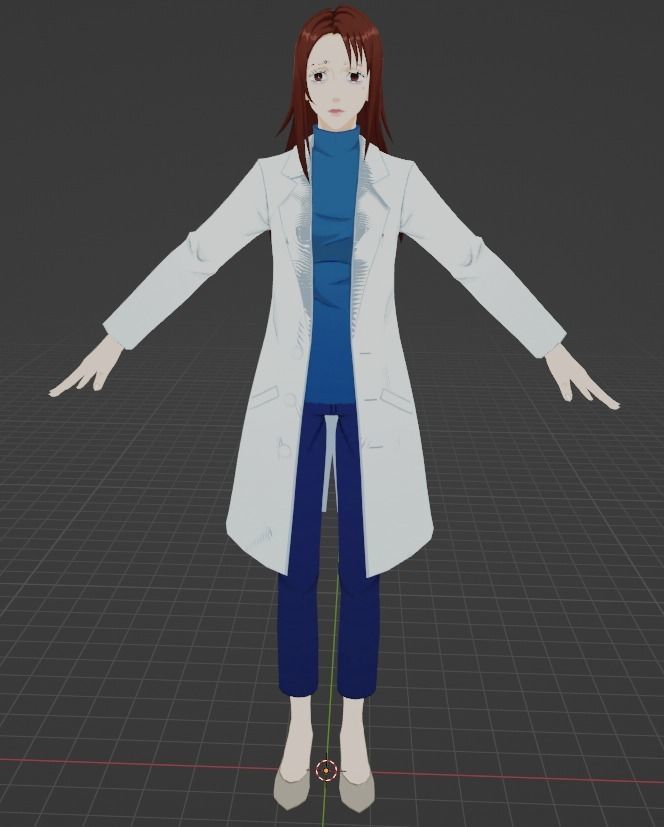 Shoko Ieiri  Low-poly 3D model_1