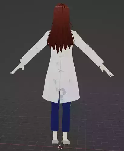 Shoko Ieiri  Low-poly 3D model