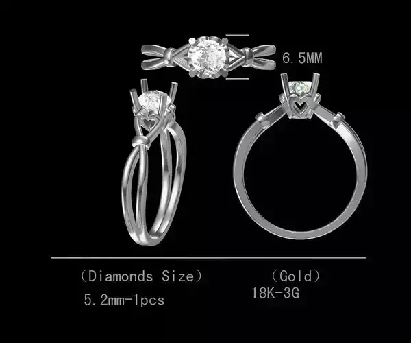 Beautiful design single diamond engagement ring for women 
