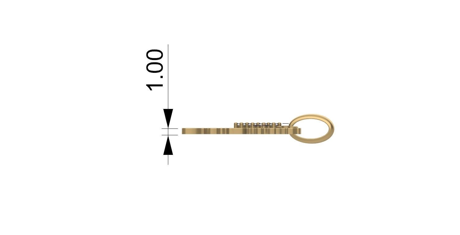 butterfly pendant 3D print model_17