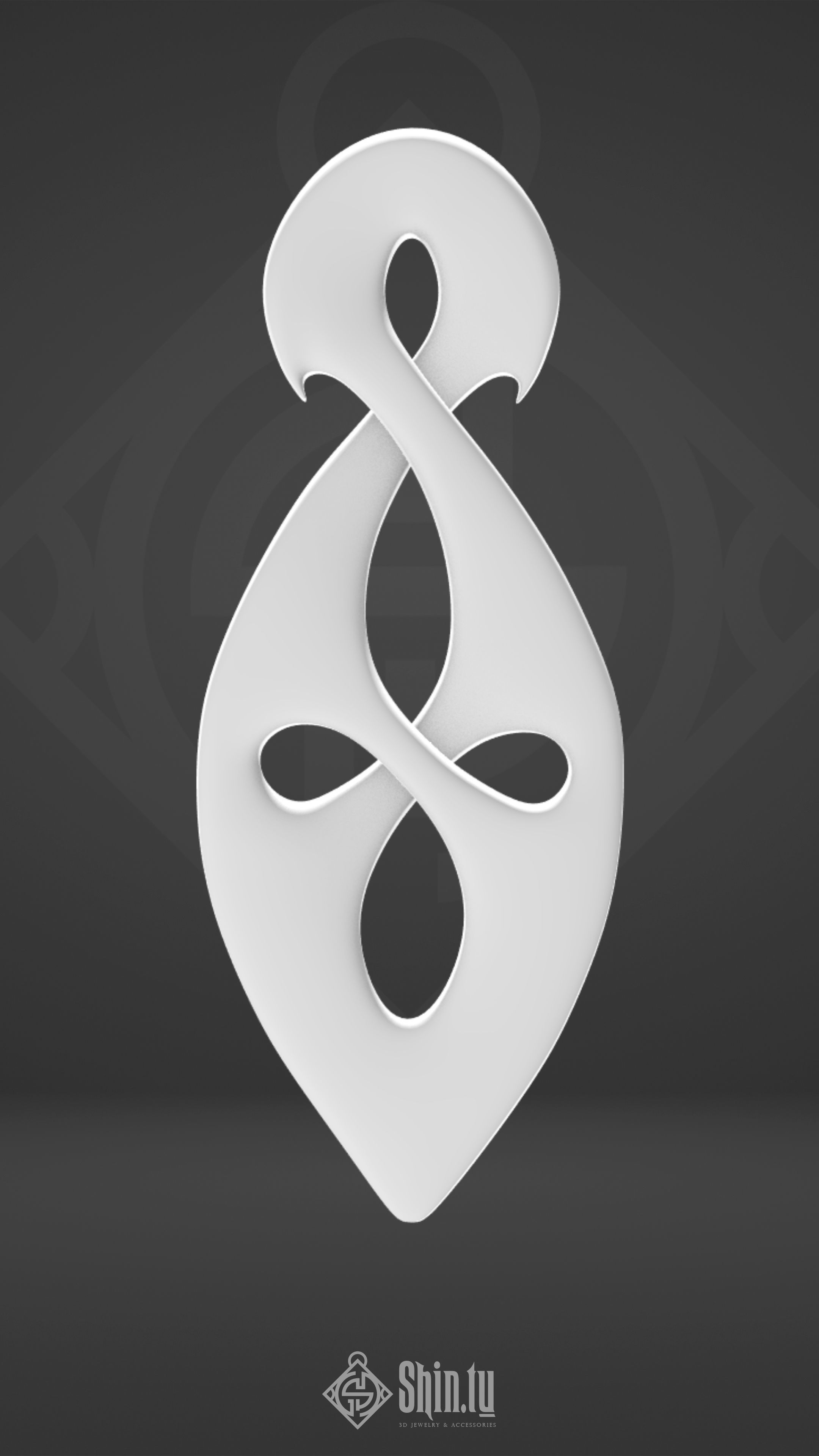 Maori Pendant Eternal four 3D print model_3