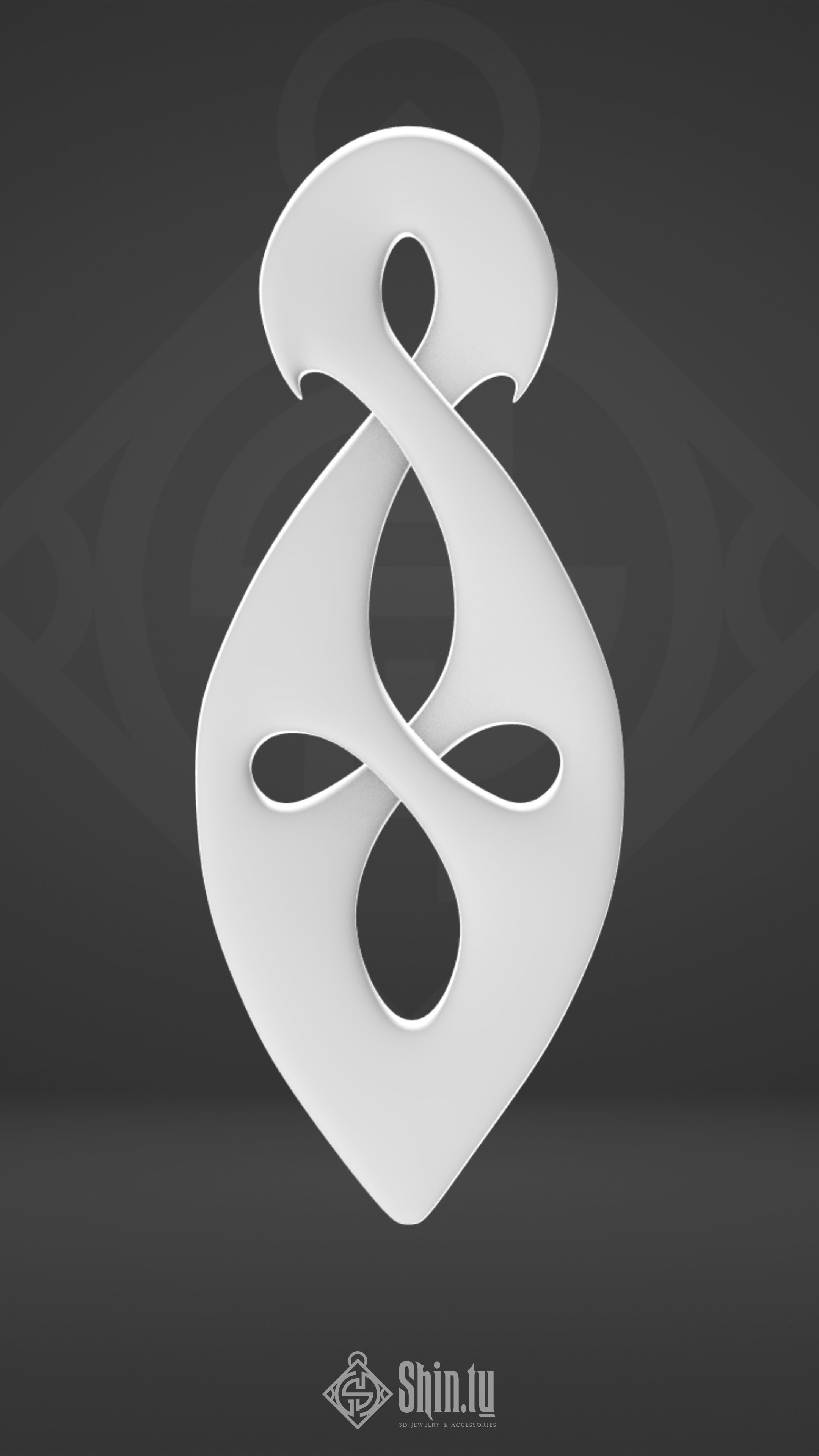 Maori Pendant Eternal four 3D print model_1