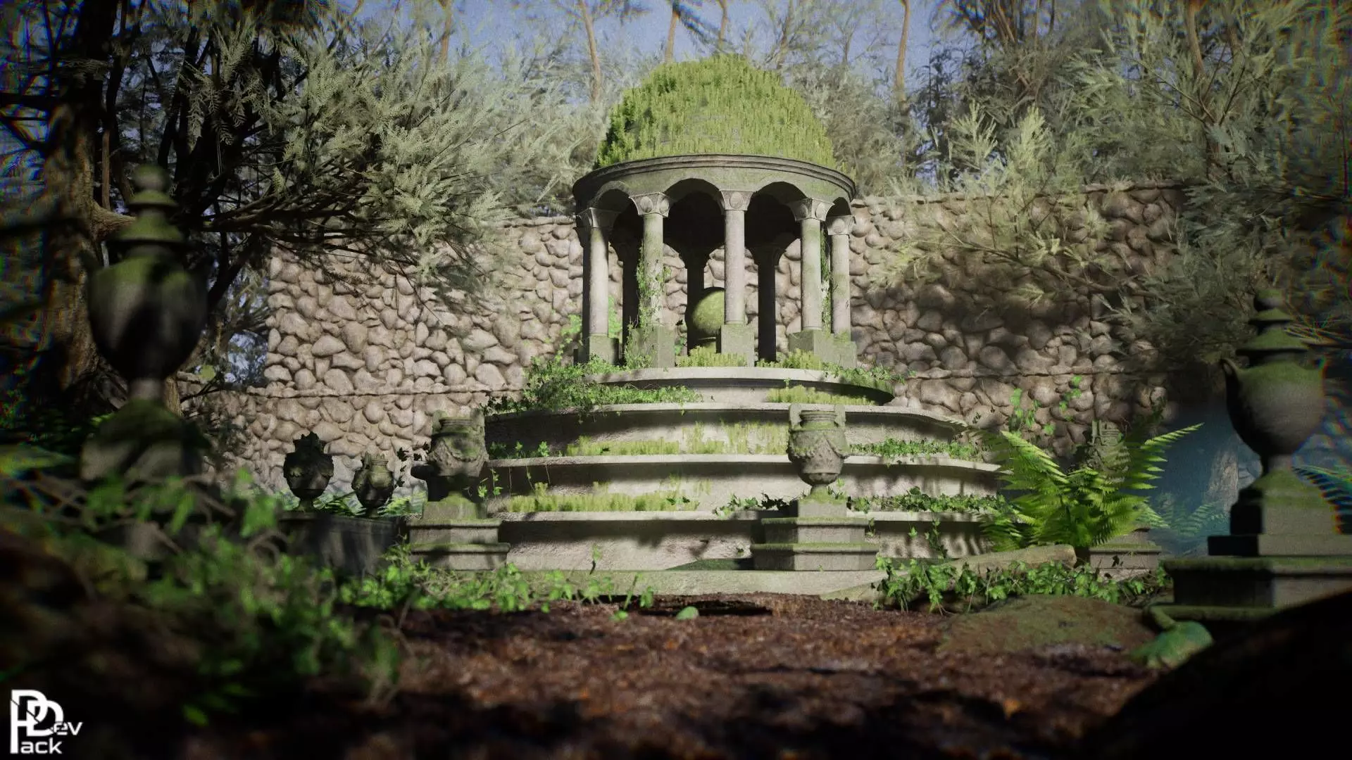 Forest Shrine 47 Assets Low-poly 3D model_0