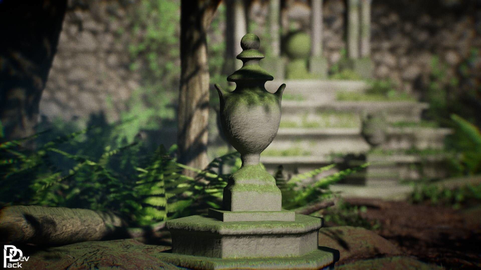 Forest Shrine 47 Assets Low-poly 3D model_10