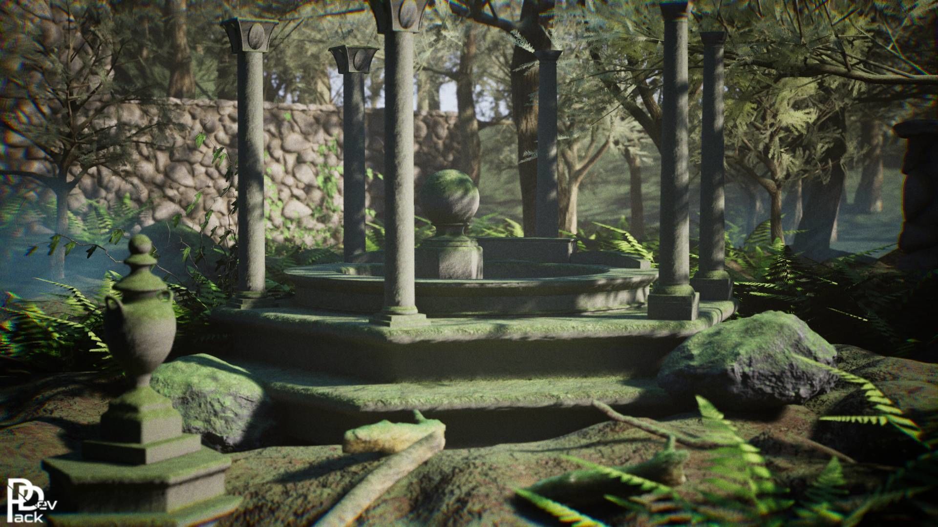 Forest Shrine 47 Assets Low-poly 3D model_13