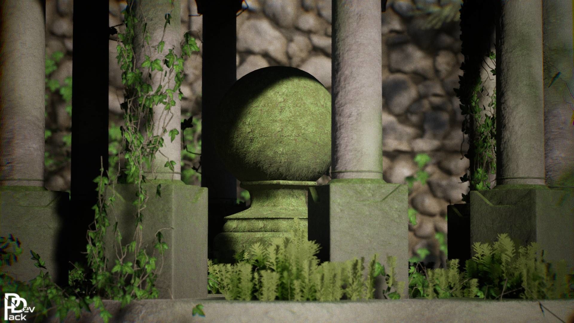 Forest Shrine 47 Assets Low-poly 3D model_2