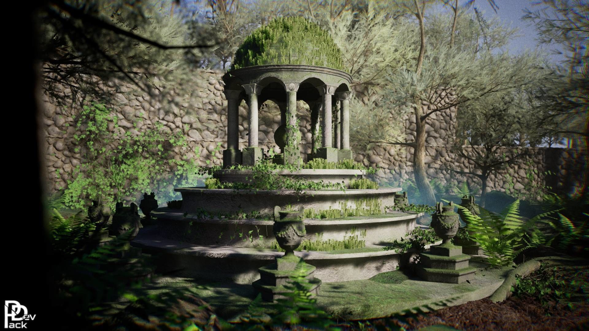 Forest Shrine 47 Assets Low-poly 3D model_9