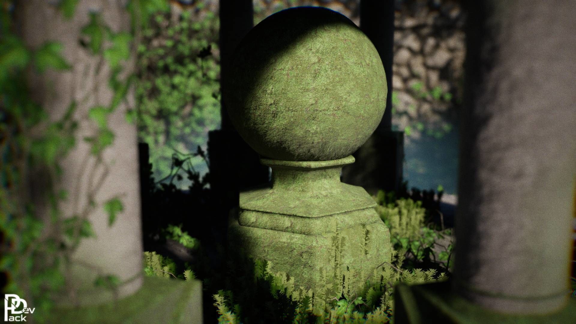 Forest Shrine 47 Assets Low-poly 3D model_4