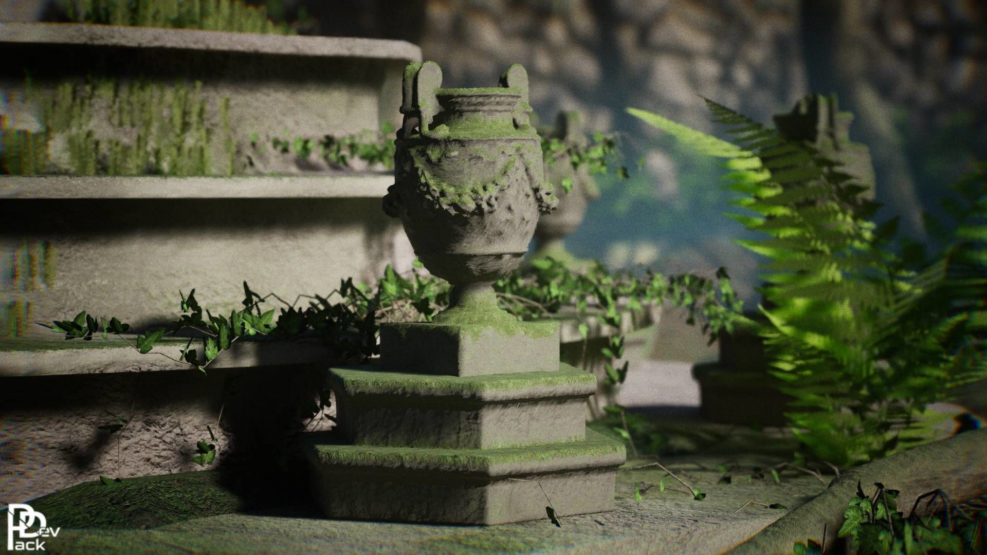 Forest Shrine 47 Assets Low-poly 3D model_11