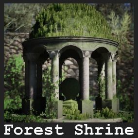 Forest Shrine 47 Assets Low-poly 3D model_14