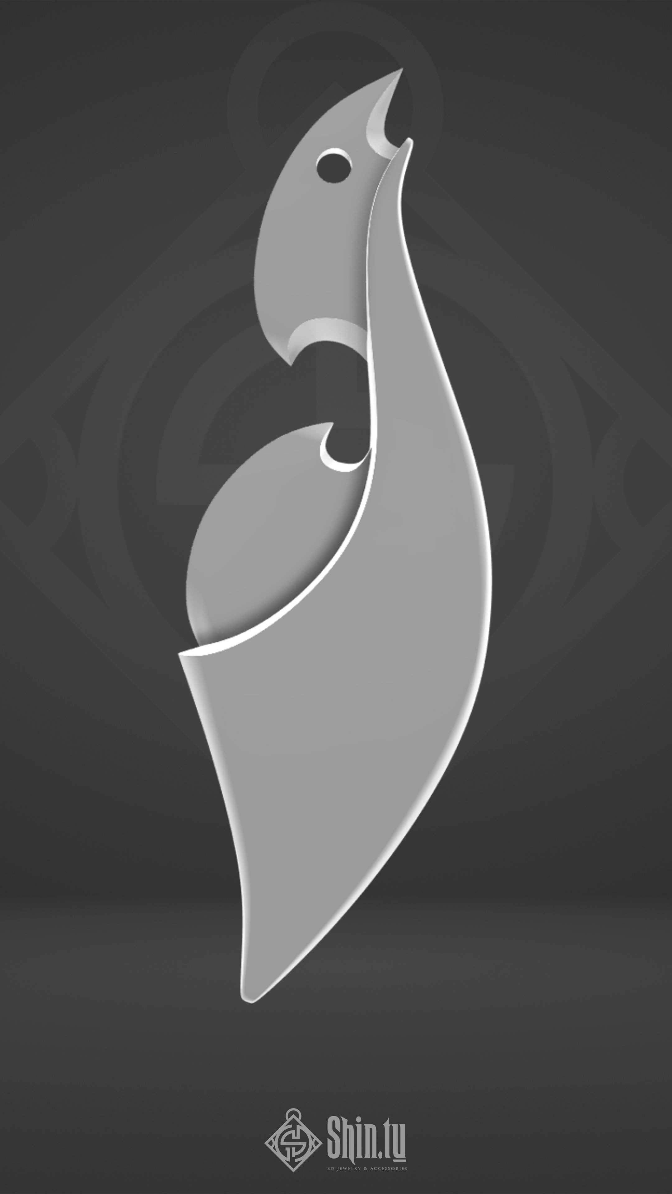 Maori Pendant Ocean Horn 3D print model_8