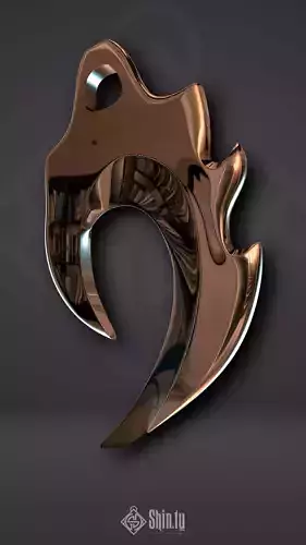 Maori Pendant three pointed claw 3D print model