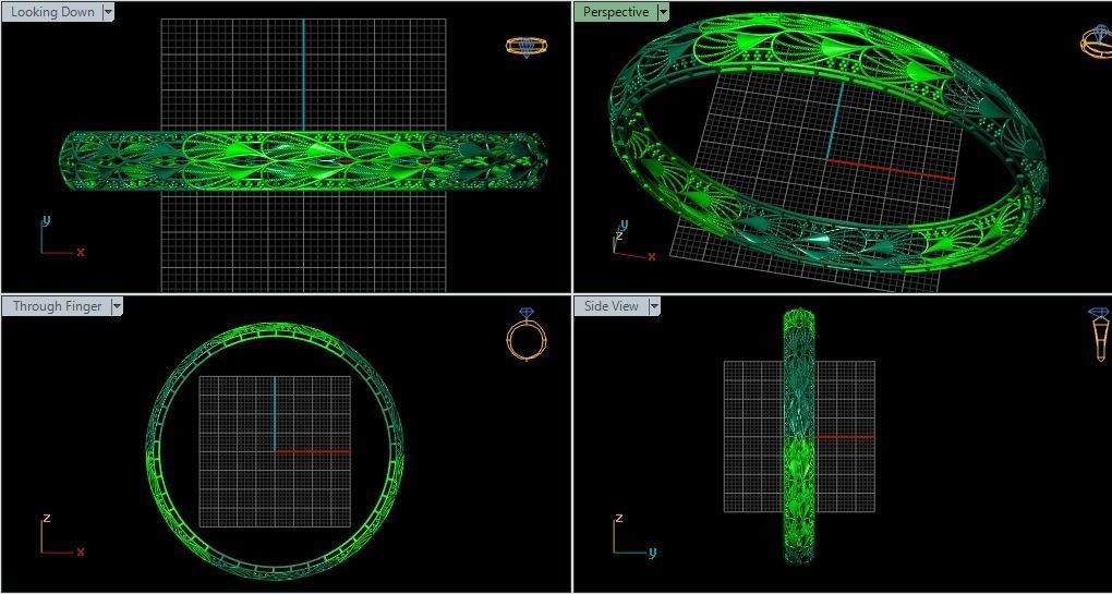 Bangles plane without Gems 3D print model_105