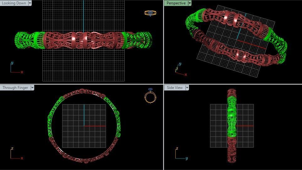 Bangles plane without Gems 3D print model_48