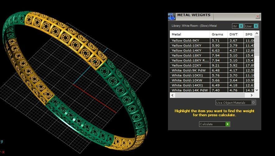 Bangles plane without Gems 3D print model_20