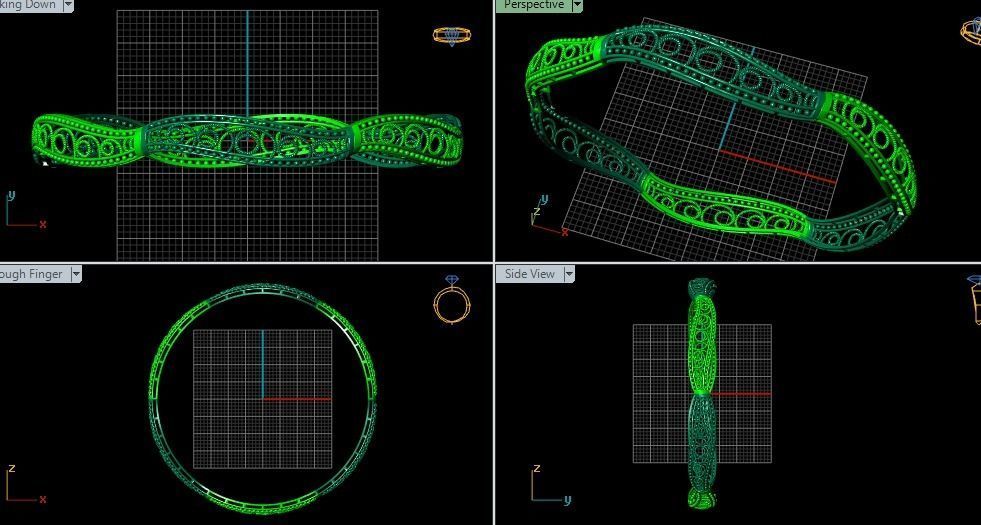 Bangles plane without Gems 3D print model_119