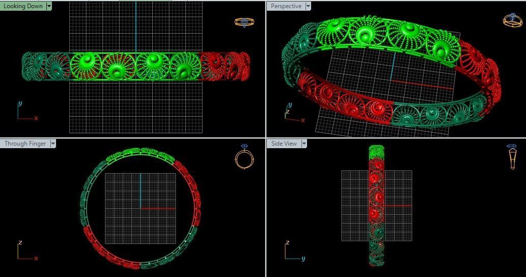 Bangles plane without Gems 3D print model_27