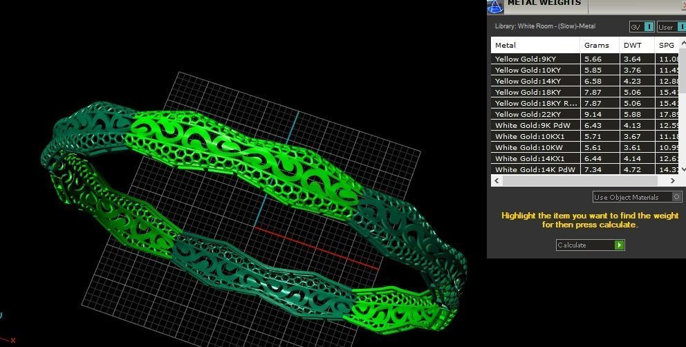Bangles plane without Gems 3D print model_102