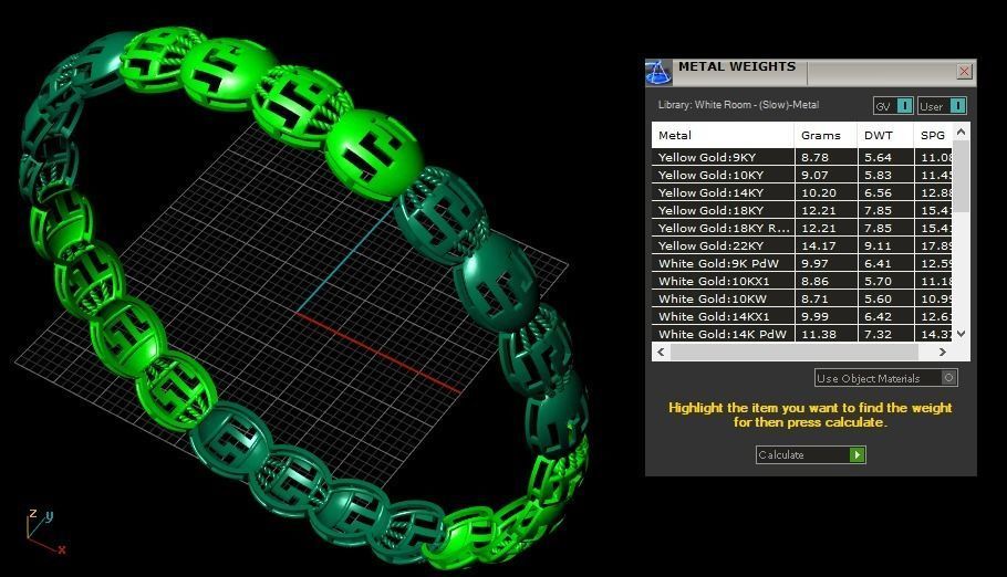 Bangles plane without Gems 3D print model_22