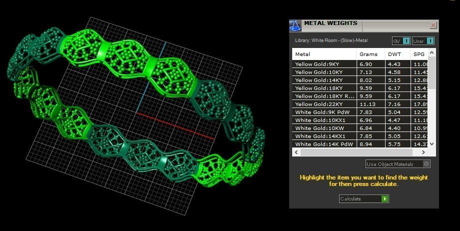 Bangles plane without Gems 3D print model_74