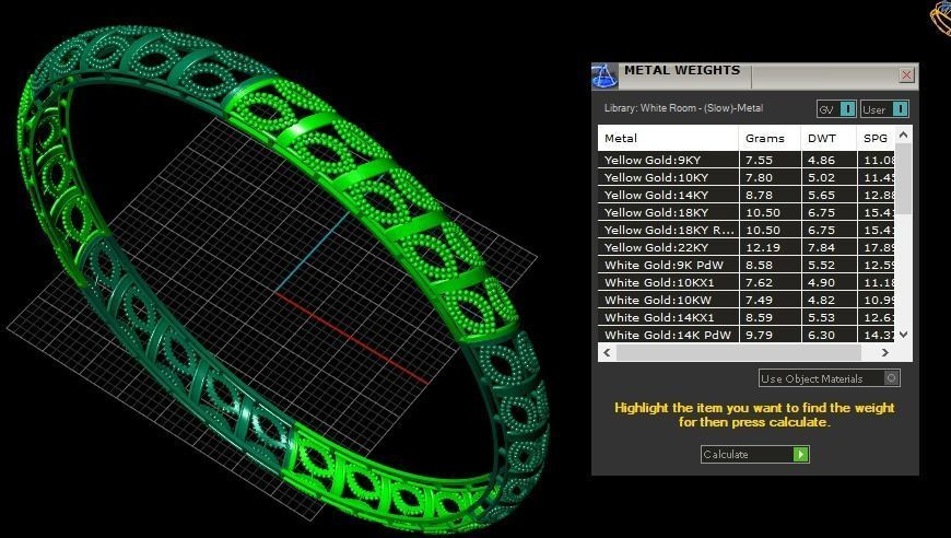 Bangles plane without Gems 3D print model_90